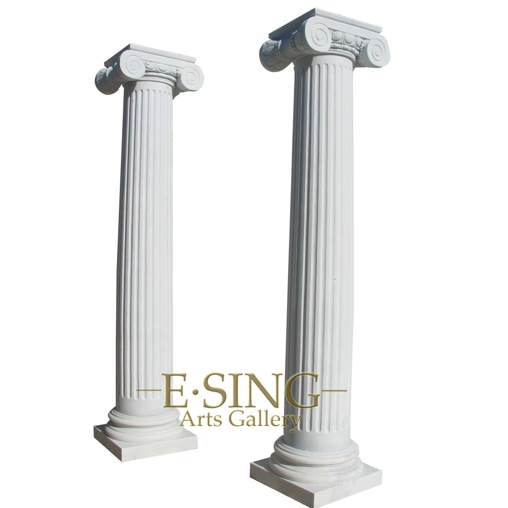 Luxury Interior Stone Marble Pillar Symbolized Roman Column for Villa Bluidling