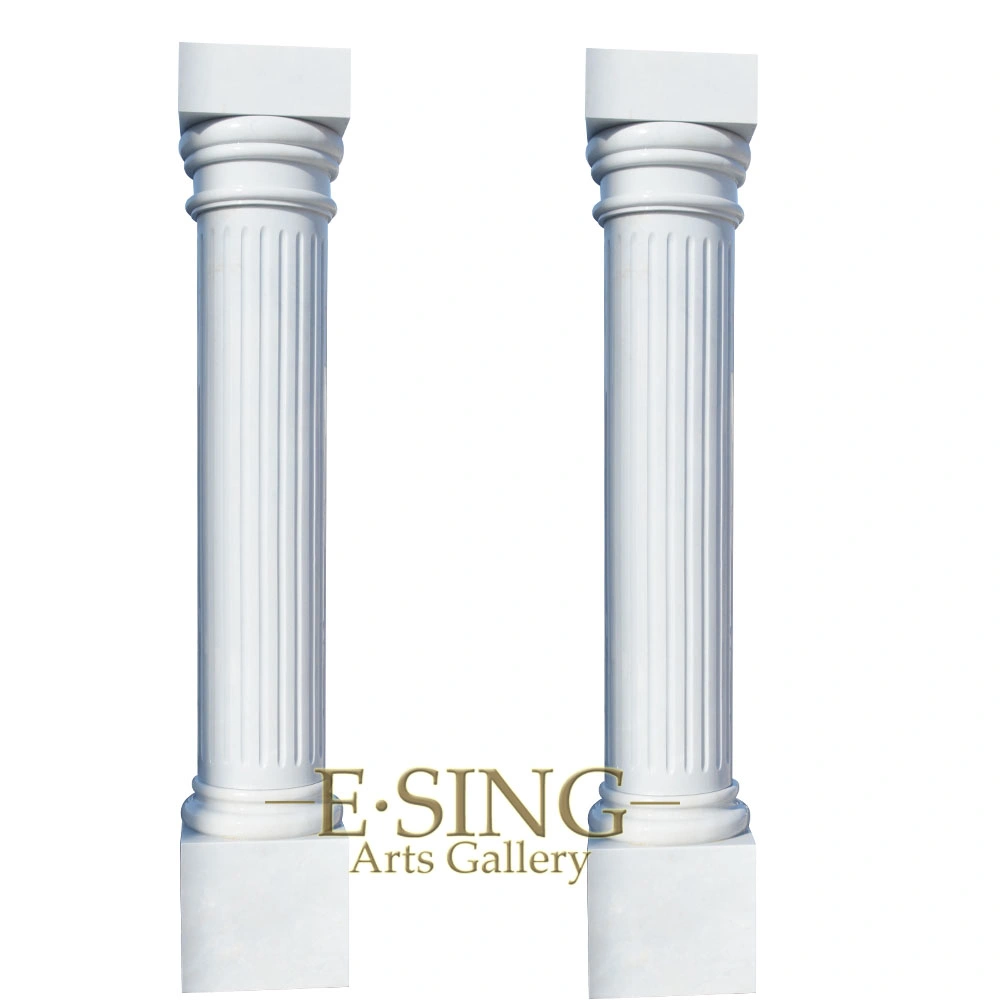 Luxury Interior Stone Marble Pillar Symbolized Roman Column for Villa Bluidling