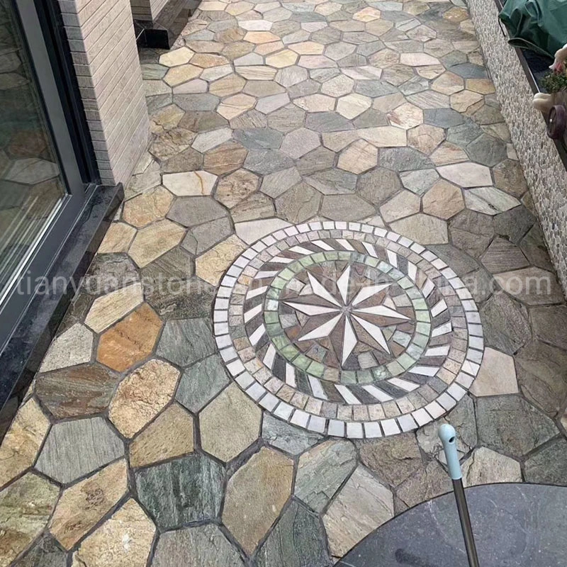 Stone Mosaic Flagstone Mats for House Decoration