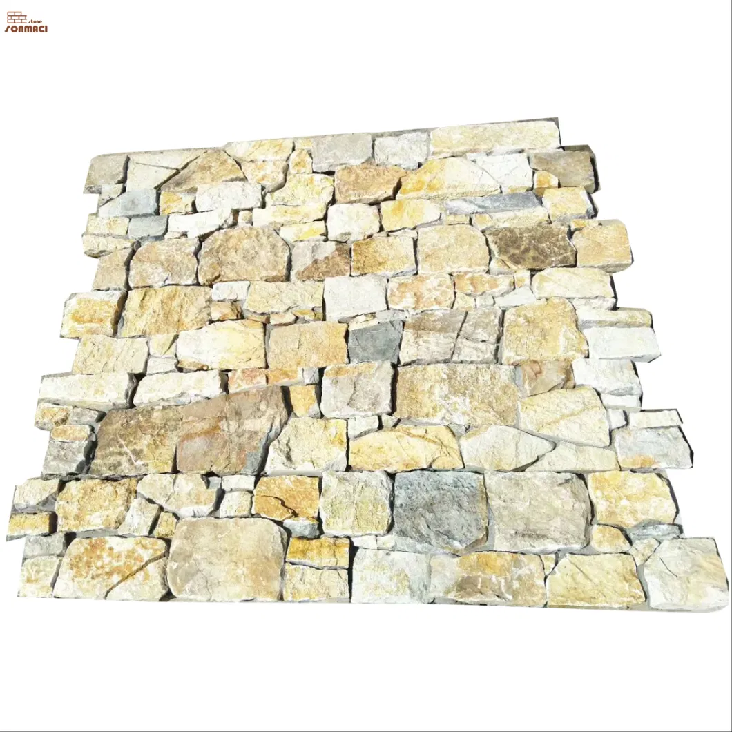Cheap Natural Cement Back Slate Stone Ledger Wall Panel Cladding