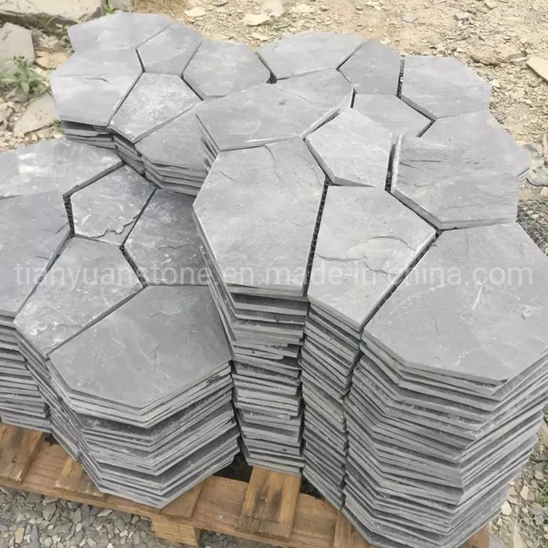 Natural Stone Rusty Meshed Slate Paving Tile for Outdoor