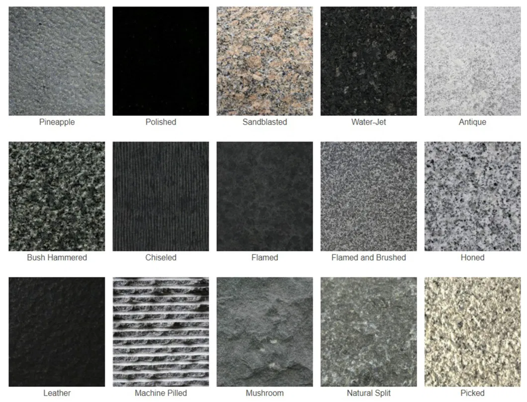 Mongolia Pure Black Stone Flamed Granite Tiles for Wall Floor Outdoor Paving