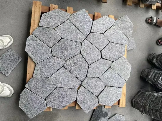 Natural Flagstone Mat Mesh Stone Tiles Granite