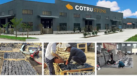 China Cheap Natural Trumble Granite 603 Light Cobble Stone for Outdoor Paving