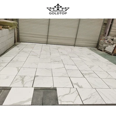 White Calacatta Natural Stone Grey Marble Floor/Wall/Flooring/Mosaic/Paving Slab/Tile for Project