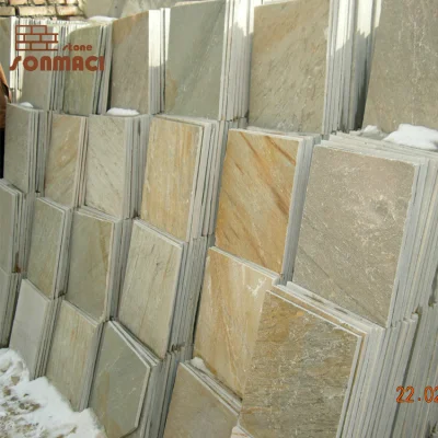 Outdoor Beige Slate Paving Stone Tiles