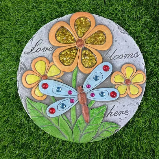 Customized Garden Sunflower Square Stepping Stone Cement Stepping Stone for Garden
