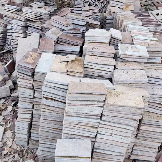 Mushroom Finish Muti Color Natural Ledger Stone Slate Culture Stone Panels for Outdoor Wall Design