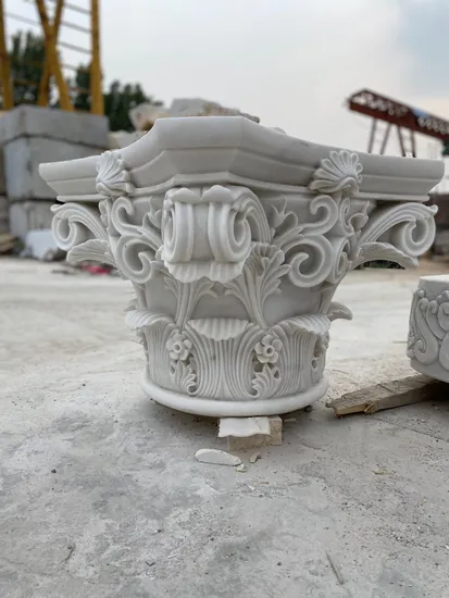 Handmade Custom Carving Stone Roman Hollow/Solid Doric Pillar Statue Home Decoration Garden Round Marble Corinthian and Ionic Column Sculpture Outdoor Art Craft 
