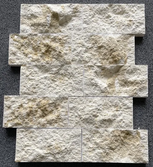 Natural yellow/gold Split Face Limestone Tile for interior/exterior veneer/cladding decoration 