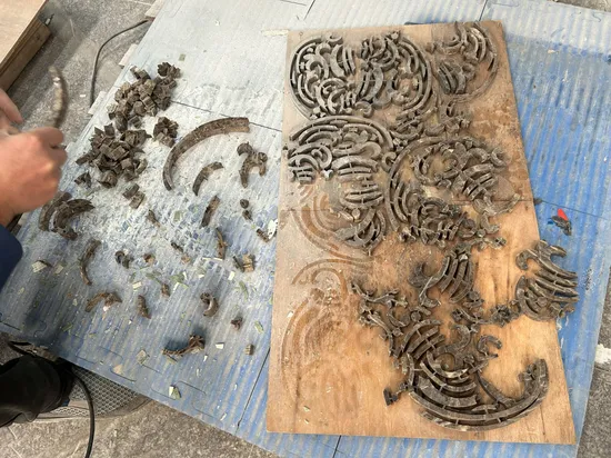 Mesh Yellow Grey Flagstone Mosaic Tiles for Wall/Flooring (mm085) 