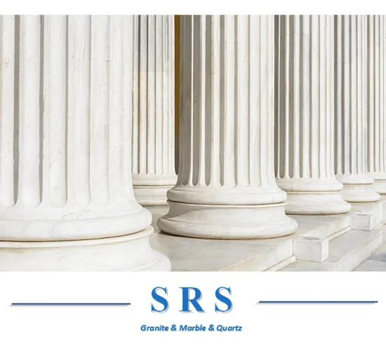 Hand Carved Column Round Roman Gate Pillar Interior Granite Pillar Stone Column 