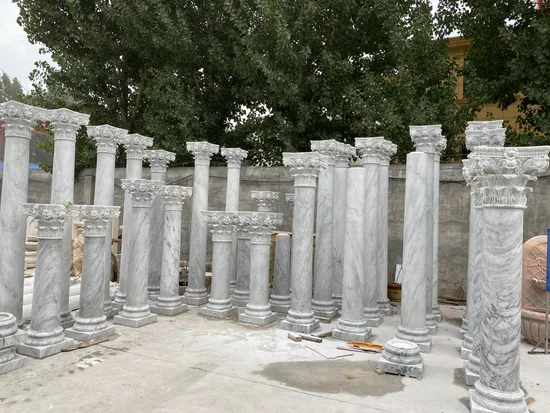 Wholesale Cheap Custom Carving Carrara Stone Roman Hollow/Solid Doric Pillar Statue Home Decoration Garden Marble Corinthian and Ionic Column Sculpture Outdoor 