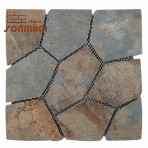 Stone Mosaic Flagstone Mats for House Decoration