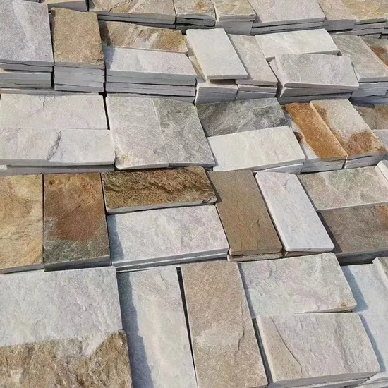 Mushroom Finish Muti Color Natural Ledger Stone Slate Culture Stone Panels for Outdoor Wall Design 