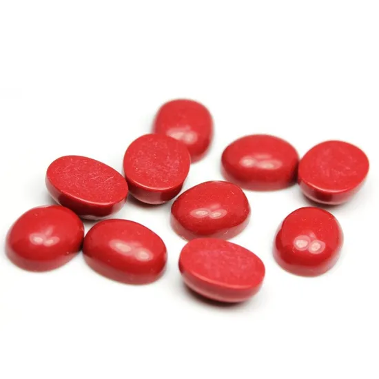 Famous Brand Xiangyi Gems Red Turquoise Stone for Rings Wholesale Loose Gemstone Oval Shape Cabochon Loose Stone 