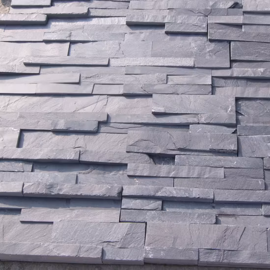 Natural Black Slate Wall Cladding Stone Veneer Decorative Culture Stone for Sale