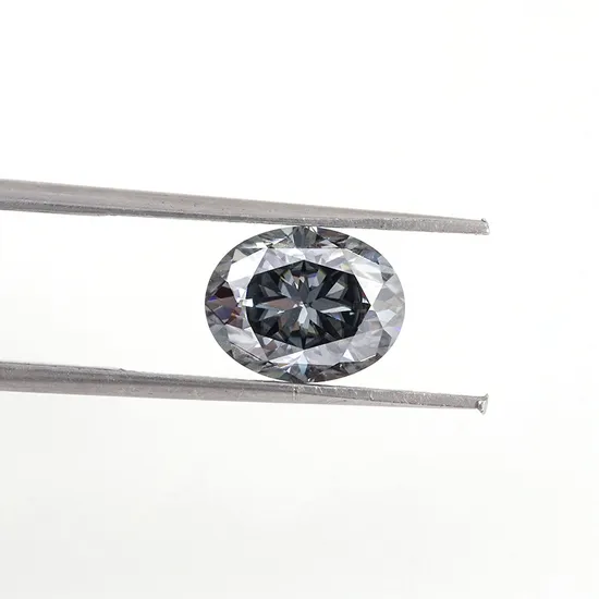 Wholesale Sapphire Dark Blue Nature Color Lab Grown Gem Stone Forever Shinny Vvs Clarity Diamond Oval 1CT Moissanite Loose Stone 