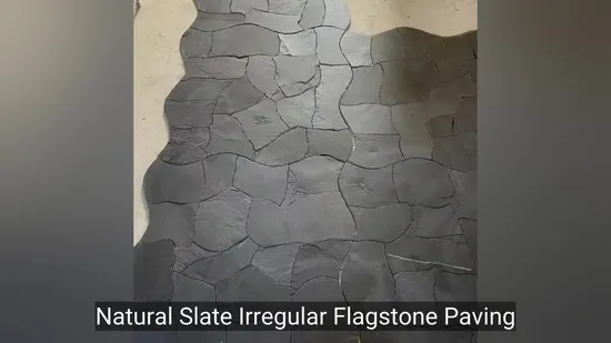 Natural Slate Irregular Flagstone Paving Tile Stone Crazy Paver Floor Paving 