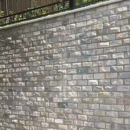 Mushroom Finish Muti Color Natural Ledger Stone Slate Culture Stone Panels for Outdoor Wall Design