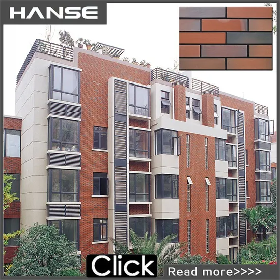 High Quality Colorful Flexible Klinker Brick Style Split Face Slate External Wall Tiles for School 